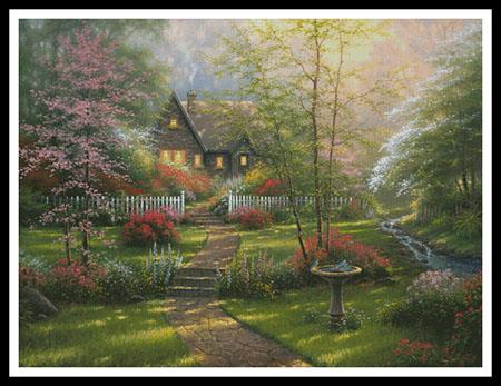 Dogwood Cottage (Large) - Artecy Cross Stitch