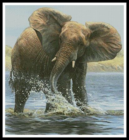 Elephant Painting (Crop) - Artecy Cross Stitch