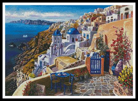 View Of Santorini - Artecy Cross Stitch