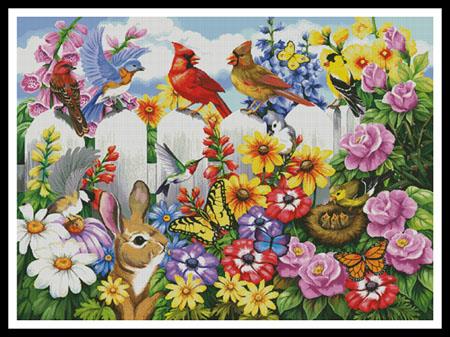 Garden Gossip (Large) - Artecy Cross Stitch