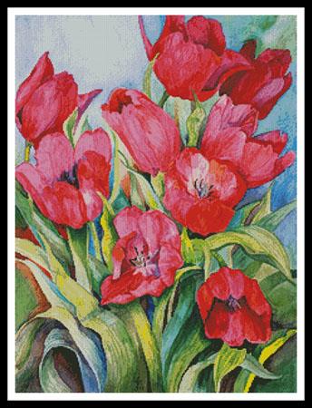 Red Tulips - Artecy Cross Stitch