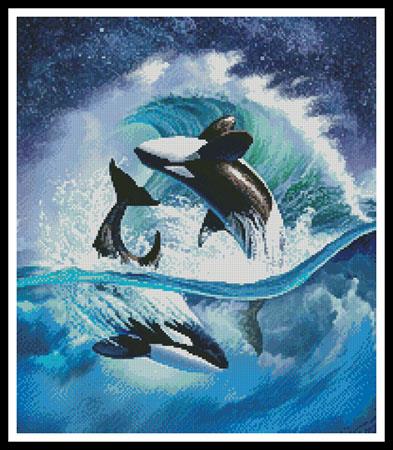 Orca Wave (Crop) - Artecy Cross Stitch