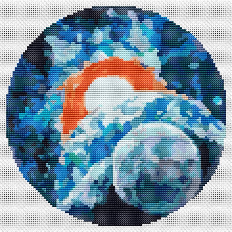Blue Sunrise (Circular Chart) - Art of Stitch, The