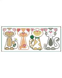 Four Feline Friends (Whiskerkins) - CM Designs