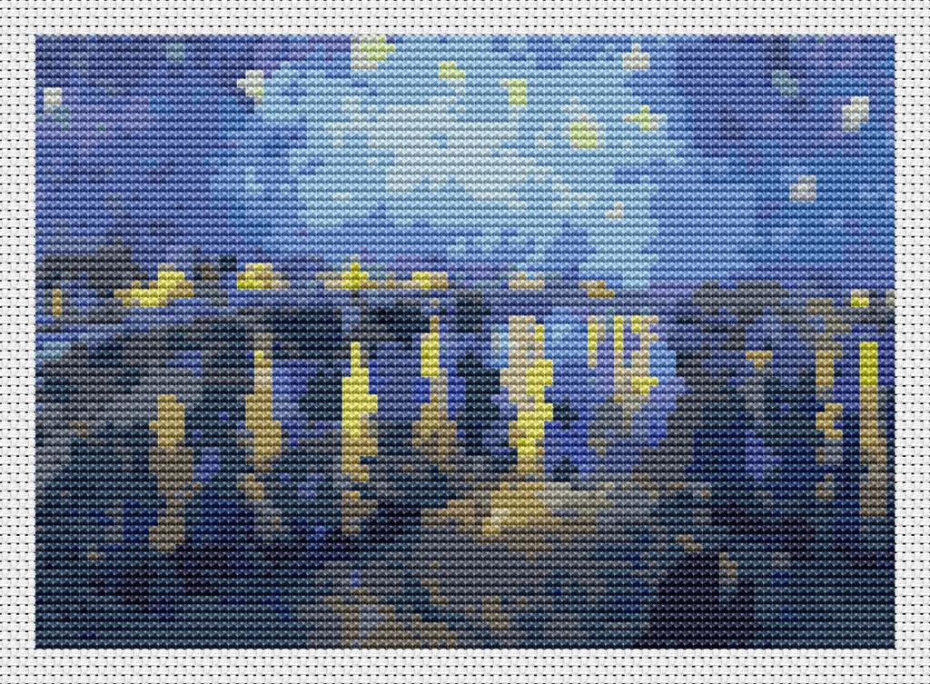 Starry Night Over The Rhone (Mini Chart) - Art of Stitch, The