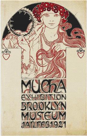 Poster For The Brooklyn Exhibition - X Squared Cross Stitch