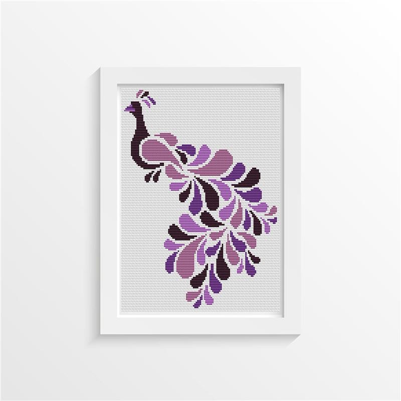 Abstract Peacock In Purple - Art of Stitch, The