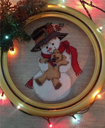 Snowman and Teddy Bear - Twin Peak Primitives