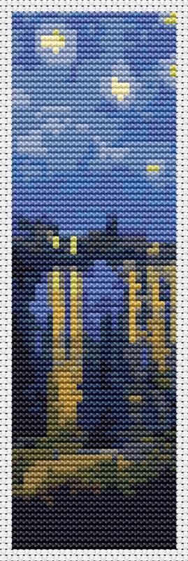 Starry Night Over Rhone (Bookmark Chart) - Art of Stitch, The