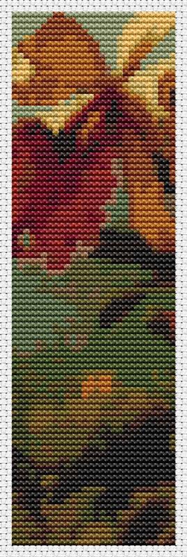 Orchids And Hummingbird (Bookmark Chart) - Art of Stitch, The