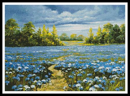 Blossoming Cornflowers - Artecy Cross Stitch