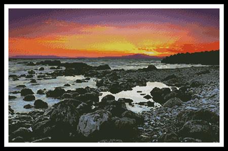 Beach At Sunrise - Artecy Cross Stitch