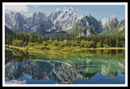 Mount Mangart, Italy - Artecy Cross Stitch