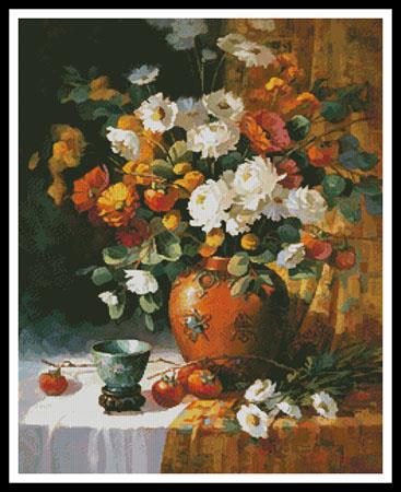 Mums And Persimmons - Artecy Cross Stitch