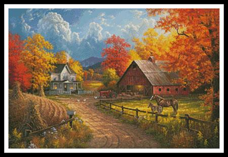 Country Landscape Painting - Artecy Cross Stitch