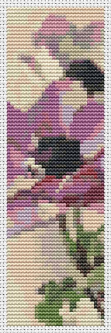 Purple Flowers (Bookmark Chart) - Art of Stitch, The