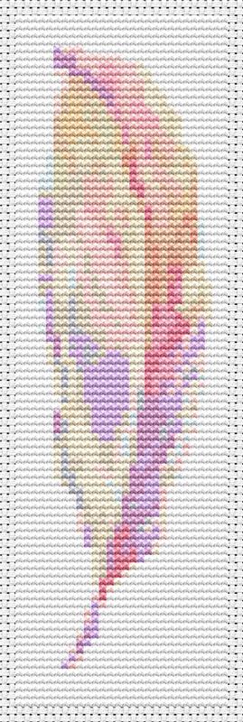 Pastel Feather (Bookmark Chart) - Art of Stitch, The