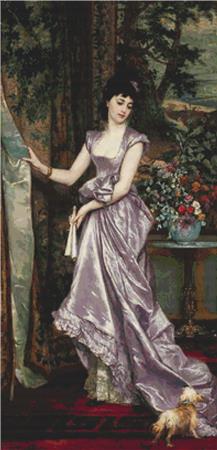 An Elegant Lady In Purple - X Squared Cross Stitch
