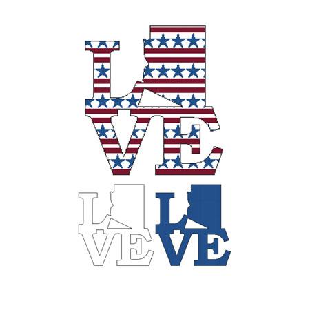 Patriotic State Love Map: Arizona - Cross Stitch Wonders