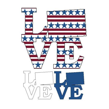 Patriotic State Love Map: Colorado - Cross Stitch Wonders