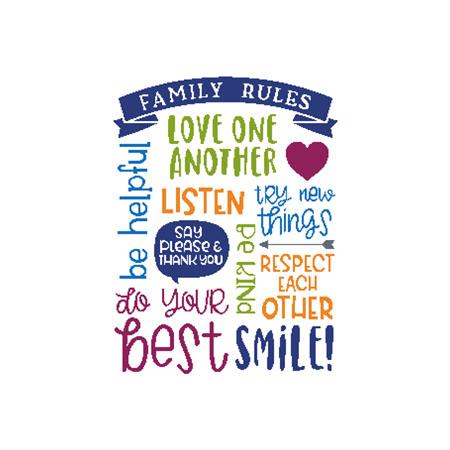 Family Rules - Cross Stitch Wonders