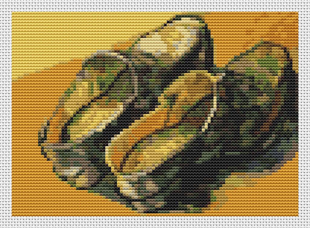 A Pair Of Leather Clogs (Mini Chart) - Art of Stitch, The