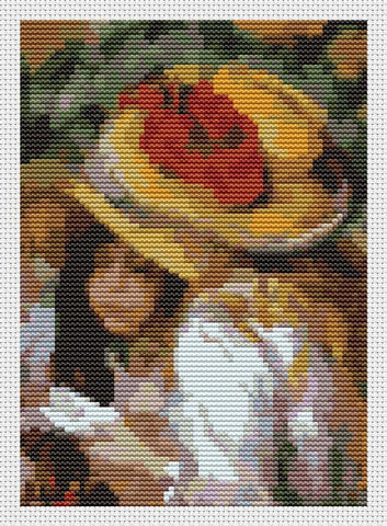 Two Young Girls Reading (Mini Chart) - Art of Stitch, The
