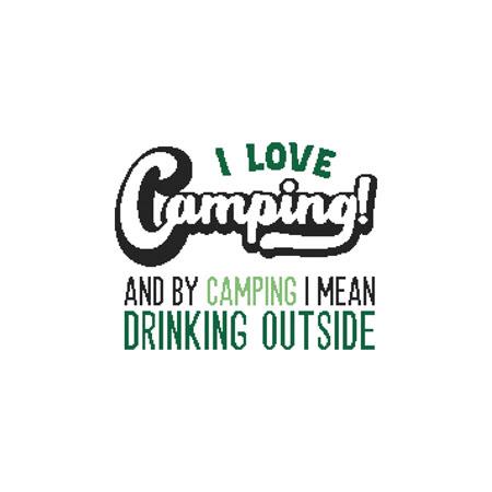 I Love Camping ... Drinking Outside - Cross Stitch Wonders