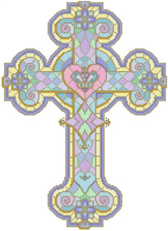 Stained Glass Cross - Kooler Design Studio