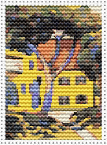 House In A Landscape (Mini Chart) - Art of Stitch, The