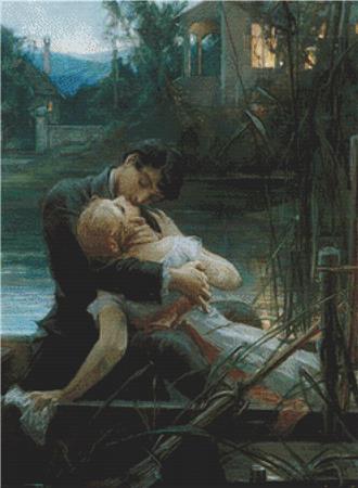 Lovers In A Small Boat - X Squared Cross Stitch