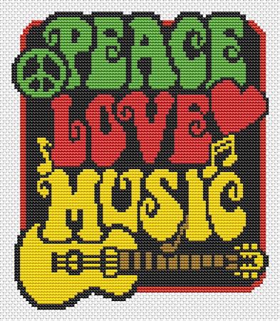 Peace, Love And Music (Mini Chart) - Art of Stitch, The