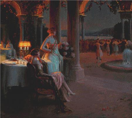An Evening On The Terrace - X Squared Cross Stitch