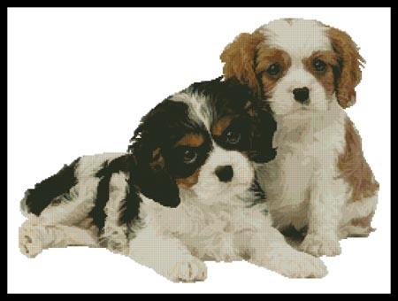 Two Spaniel Pups - Artecy Cross Stitch