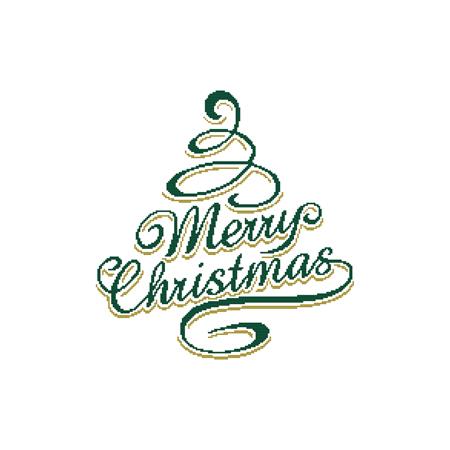 A Swirly Tree Merry Christmas - Cross Stitch Wonders