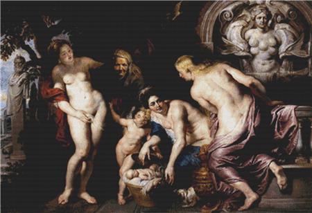 The Discovery Of The Child Erichthonius - X Squared Cross Stitch
