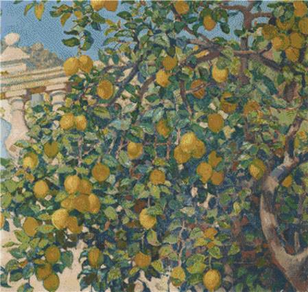 Lemons In La Mortola - X Squared Cross Stitch