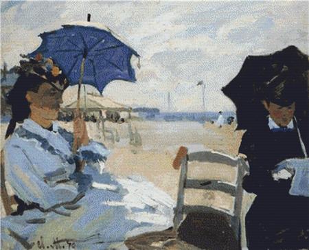 The Beach At Trouville - X Squared Cross Stitch
