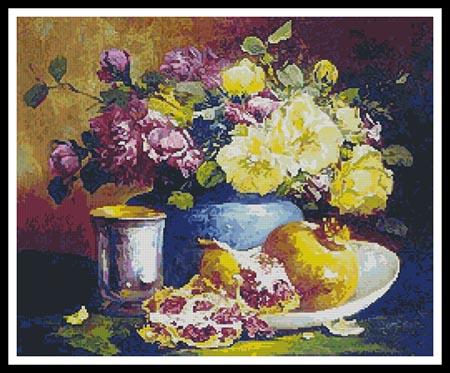 Still Life With Pomegranate - Artecy Cross Stitch
