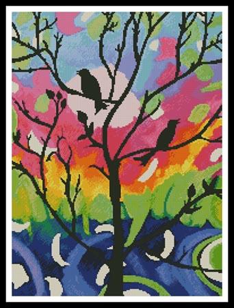 Birds In Tree - Artecy Cross Stitch