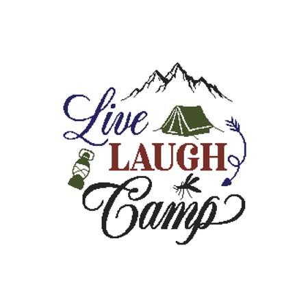 Live Laugh Camp - Cross Stitch Wonders