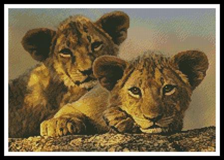 Lion Cubs - Artecy Cross Stitch