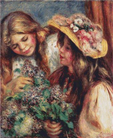 Girls With Lilacs - X Squared Cross Stitch