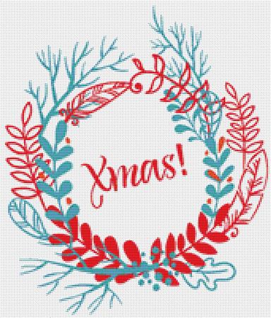 Xmas Wreath - X Squared Cross Stitch