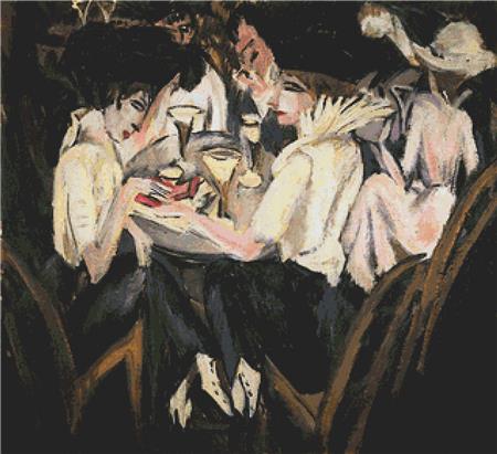 In The Café Garden - X Squared Cross Stitch