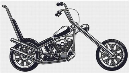 Classic American Motorcycle - X Squared Cross Stitch