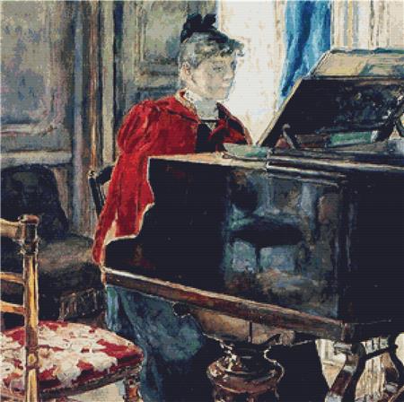 At The Piano - X Squared Cross Stitch