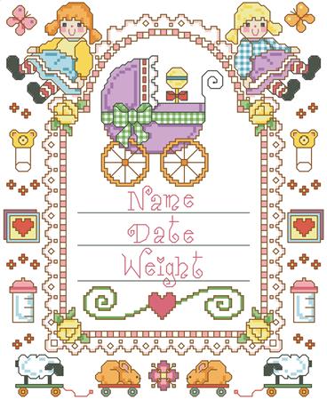 Baby Carriage Birth Announcement - Kooler Design Studio