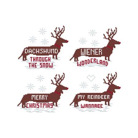 Dachshunds: Christmas & Winter Time - Cross Stitch Wonders