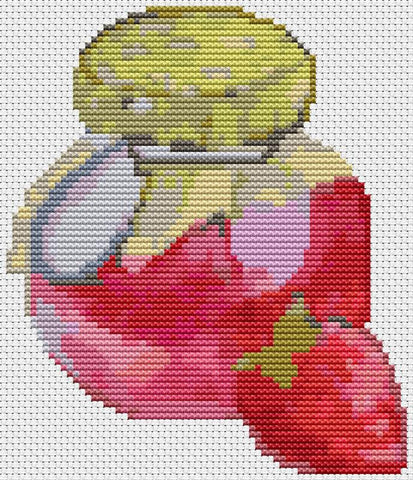 Jar Of Strawberries - Art of Stitch, The